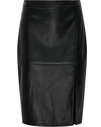 Fusta  imitatie de piele, Negru