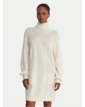 Rochie tricotata de dama  ecru,