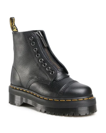 Ghete dama  Sinclair, piele naturala, negru,