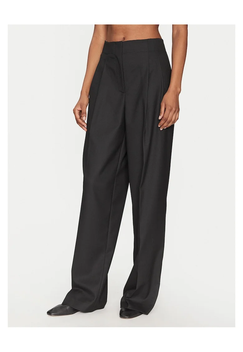 Pantaloni dama  negru, stofa,