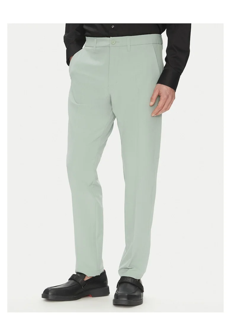 Pantaloni barbatesti  verde, stil elegant