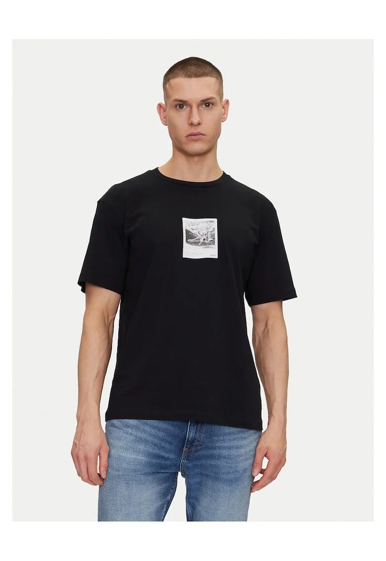 Tricou barbati  negru, bumbac,