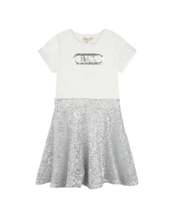 Rochie casual fete  argintiu