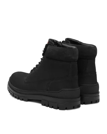 Ghete barbati,  CEO-RAMBO-05, piele naturala, negru