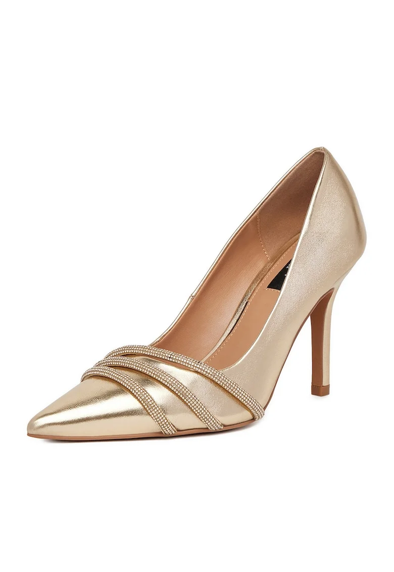 Pantofi dama,  CEO-MARIAM-01, auriu, toc
