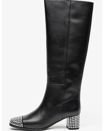 Cizme din piele Matilda flex, Negru