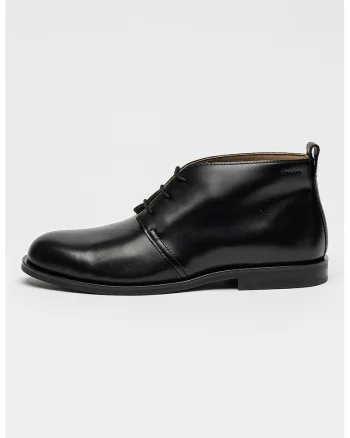 Ghete flatform din piele, Negru