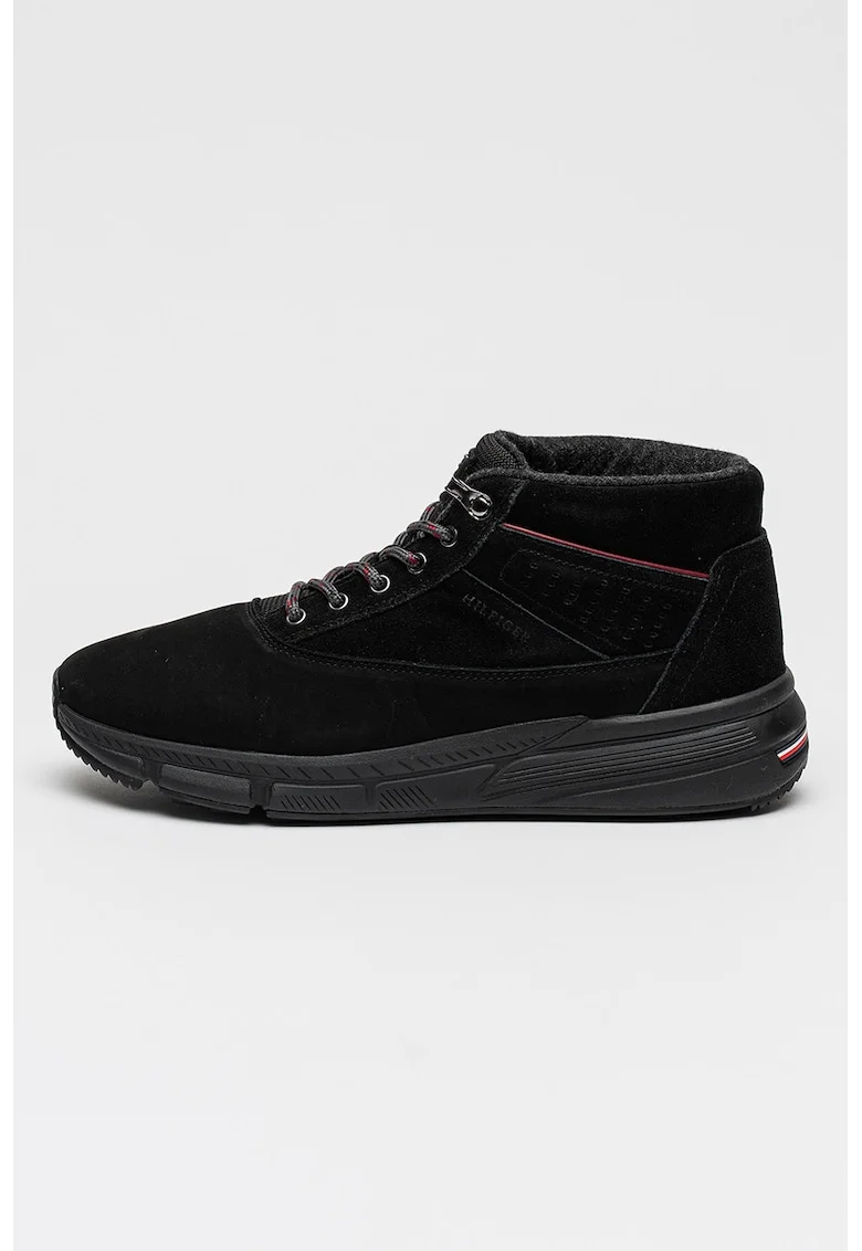 Ghete din piele intoarsa Hybrid, Negru