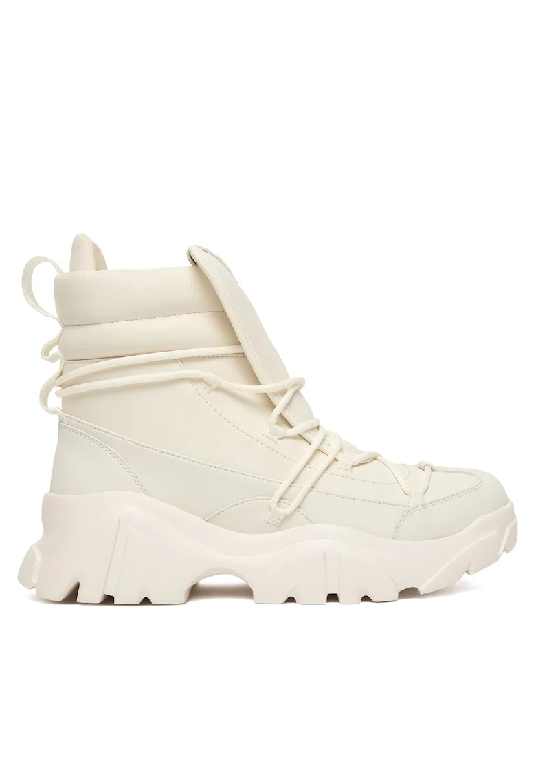 Ghete unisex,  Off White+Gold Logo, piele ecologica, model 7X000335 AF18611 MZ1
