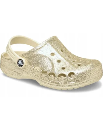 Saboti unisex copii Baya Glitter Winter Whitedwqfwq, Auriu deschis