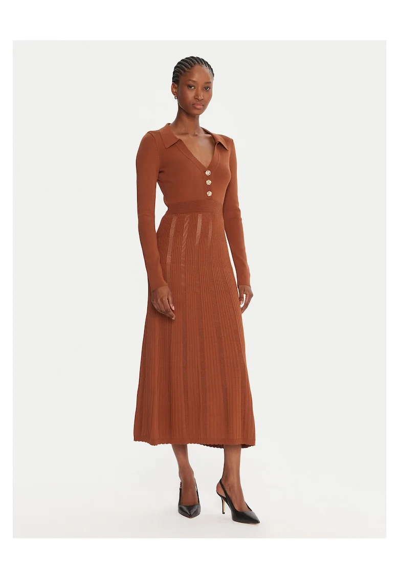 Rochie tricotata de dama  maro