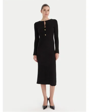 Rochie tricotata de dama,  neagra