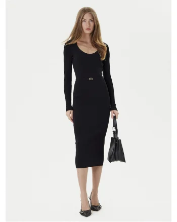Rochie, tricotata de dama  negru