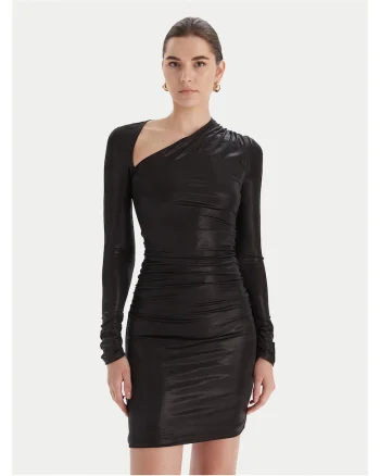 Rochie de cocktail,  neagra, maneca lunga