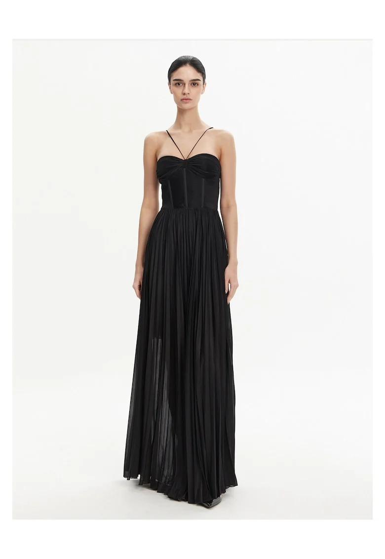 Rochie de seara,  negru, fabricata din material de calitate