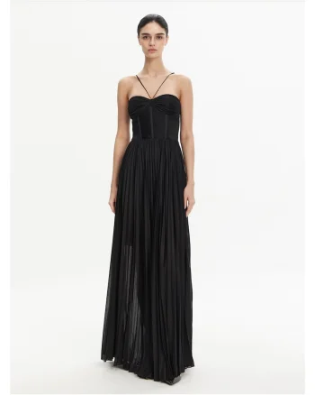 Rochie de seara,  negru, fabricata din material de calitate