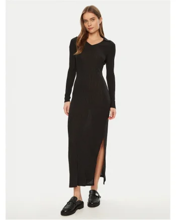Rochie tricotata de dama  negru, fabricata din material de calitate