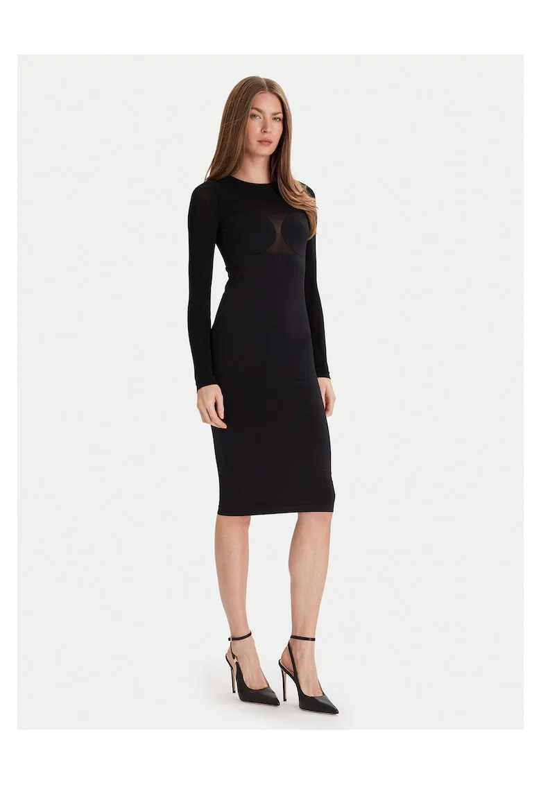 Rochie de cocktail,  negru, fabrica elastica