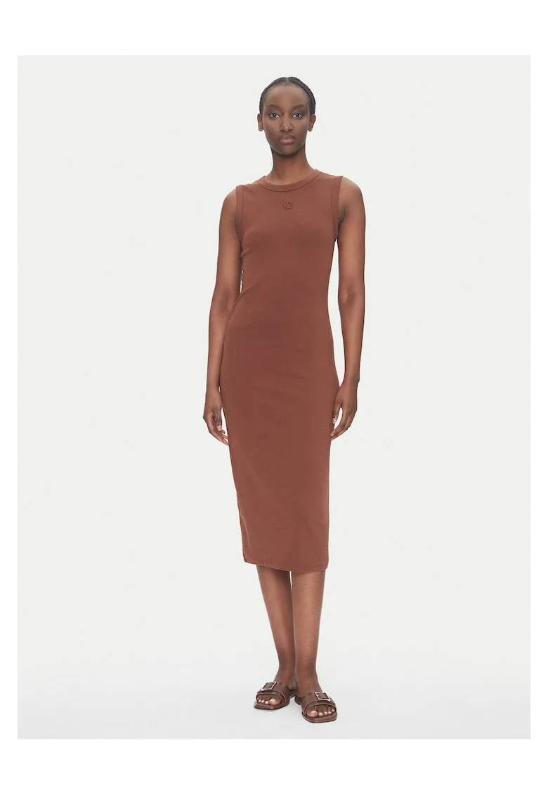 Rochie casual dama  maro, din material confortabil