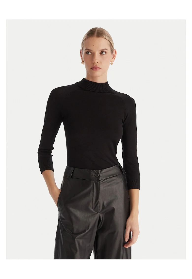 Bluza dama,  neagra, din material confortabil,