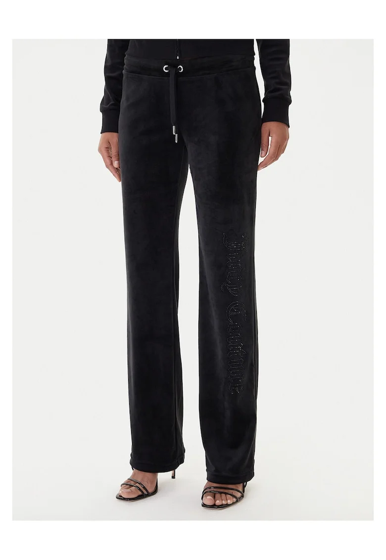 Pantaloni de trening  cu snur in talie, negru