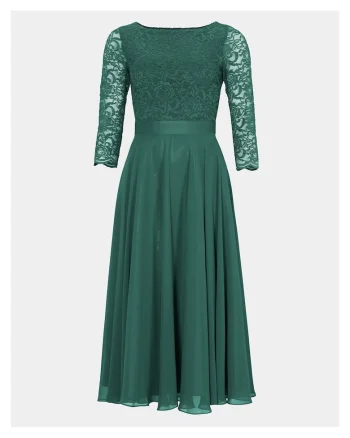 Rochie de cocktail,  verde, fabrica usoara,