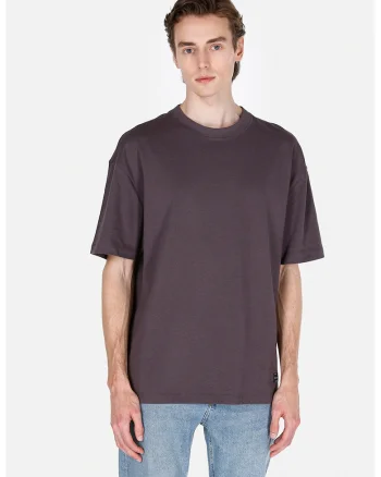 Tricou din bumbac cu maneci cazute, Violet
