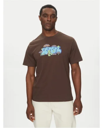Tricou barbatesc  maro, bumbac
