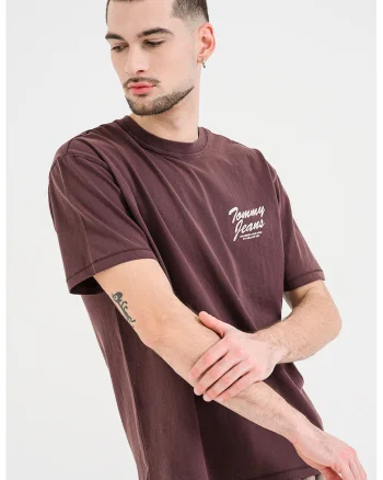 Tricou cu decolteu la baza gatului si detaliu cu logo pe piept, Violet prafuit