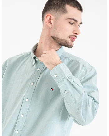 Camasa Oxford regular fit Heritage, Verde pal