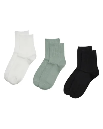 Sosete dama, alb crem, verde, negru Keithan, Verde