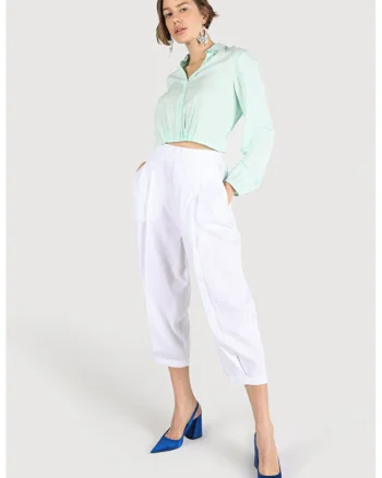 Pantaloni De Dama Alb Regular Fit, White