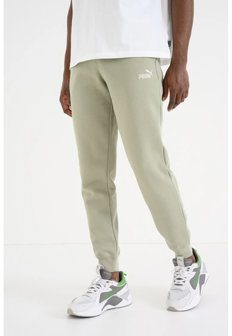 Pantaloni de trening cu logo ESS 2, Verde deschis
