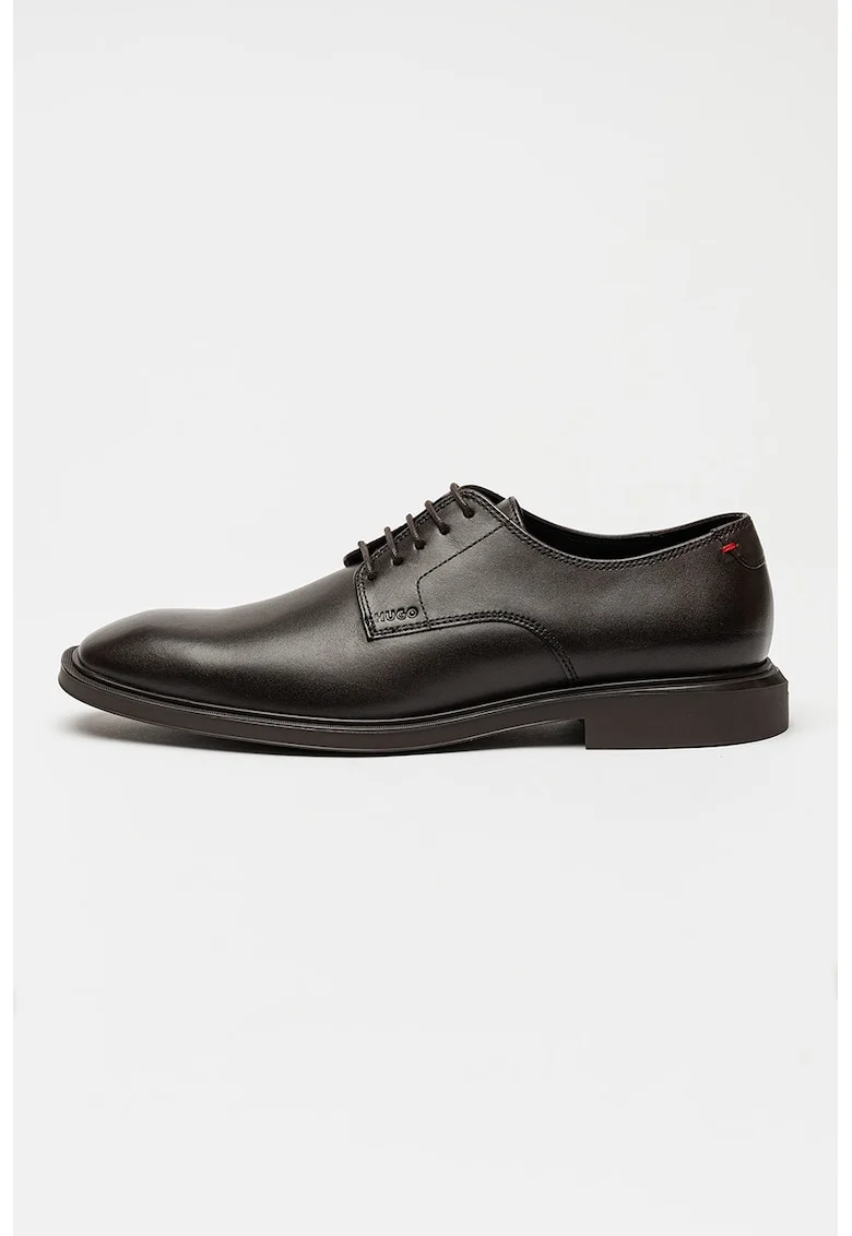 Pantofi derby din piele Gryff, Maro inchis