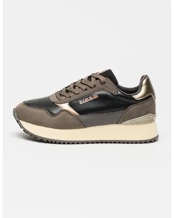 Pantofi sport Astra cu talpa wedge si garnituri sintetice, Albastru ultramarin/Gri inchis