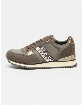 Pantofi sport low-cut cu logo Astra, Maro taupe/Roz pal