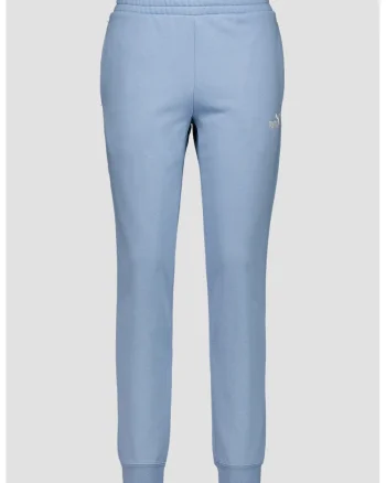 Pantaloni de trening regular-fit din amestec de bumbac cu snururi, Albastru lavanda