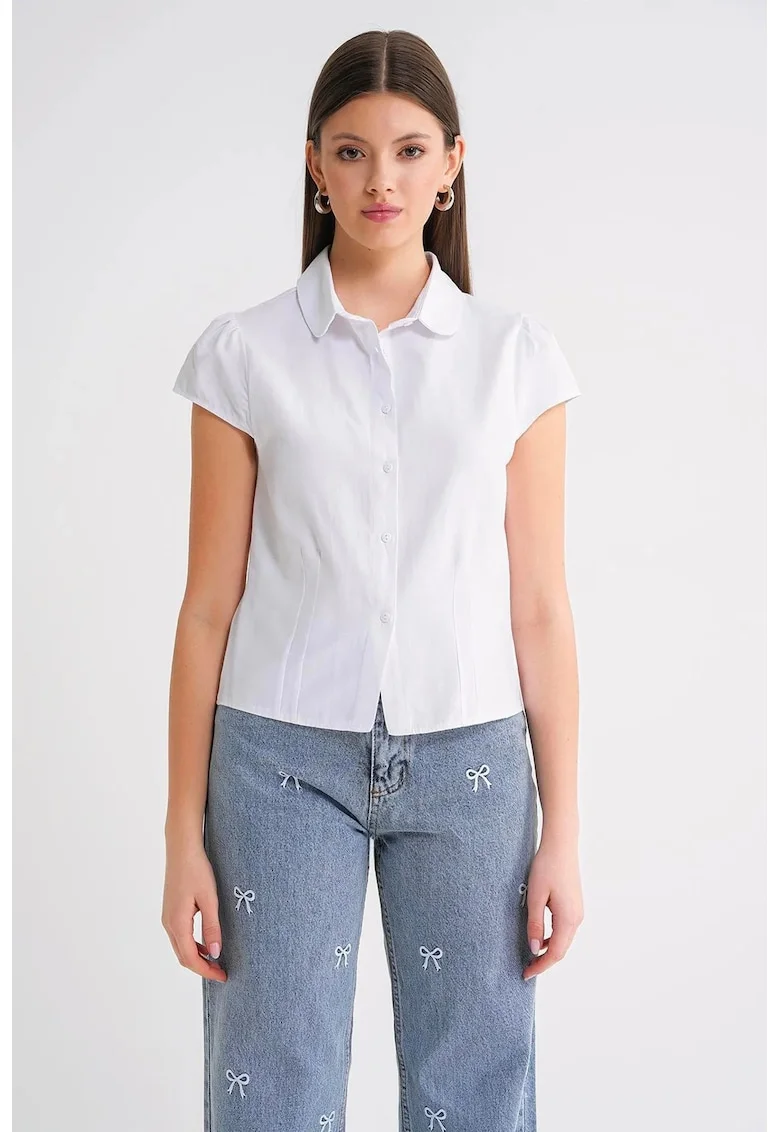 Camasa dama  Slim Fit alb, Alb