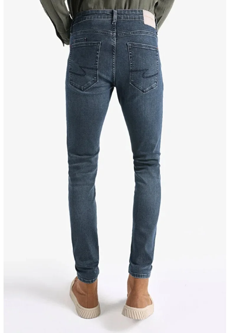 Pantaloni De Barbati Albastru Inchis Slim Fit 041 Danny 8683197945808, Albastru inchis