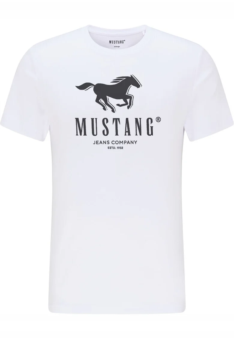 Tricou  ALEX C PRINT, alb, Alb
