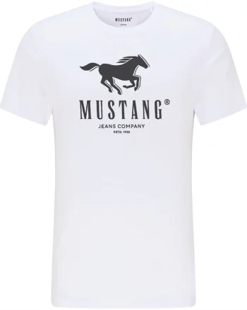 Tricou  ALEX C PRINT, alb, Alb