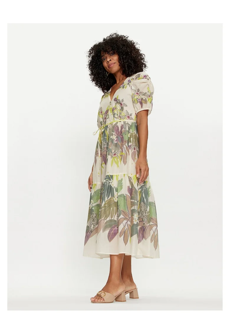 Rochie de vara dama  verde/bej