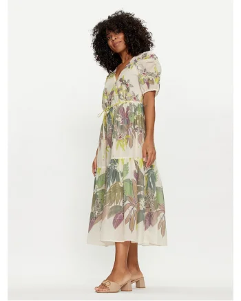 Rochie de vara dama  verde/bej
