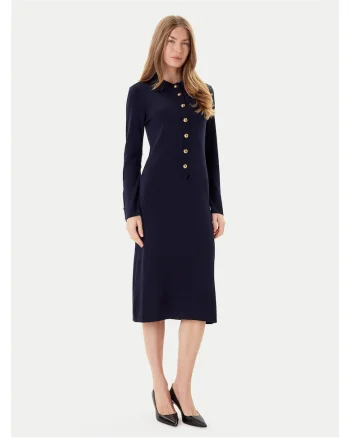 Rochie tricotata de dama  bleumarin, fabricata din material de calitate