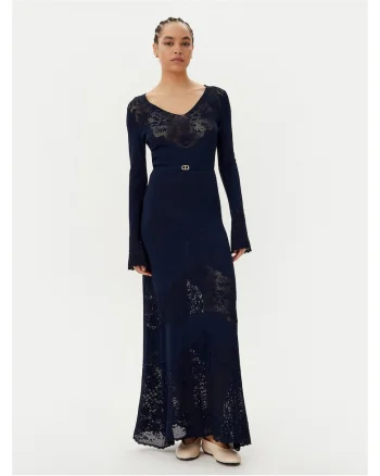 Rochie tricotata de dama,  bleumarin