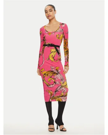 Rochie de zi,  roz, colorata