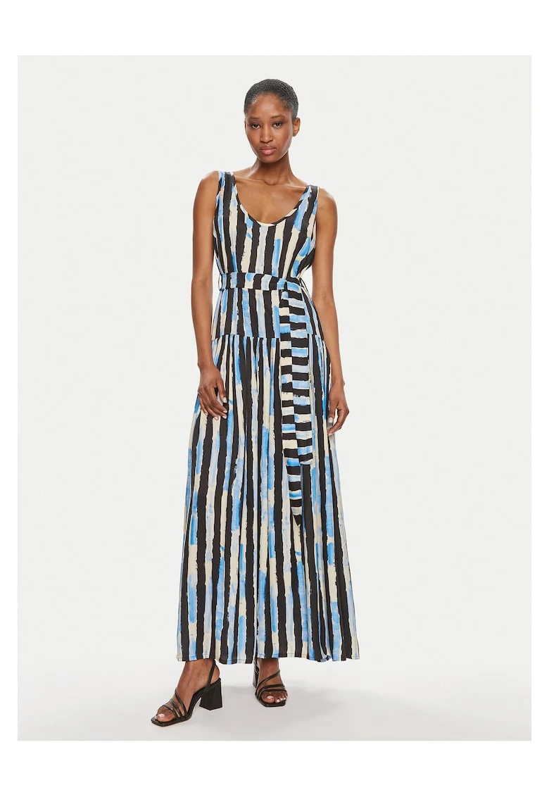 Rochie de vara dama  negru/albastru