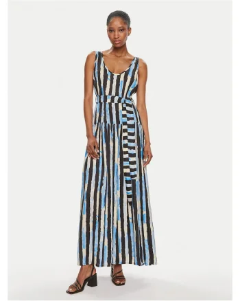 Rochie de vara dama  negru/albastru