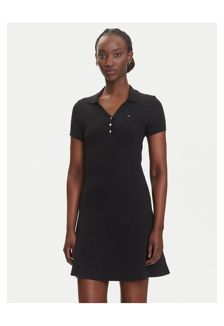 Rochie casual dama  negru, din material confortabil