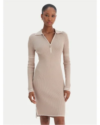 Rochie tricotata, de dama  bej